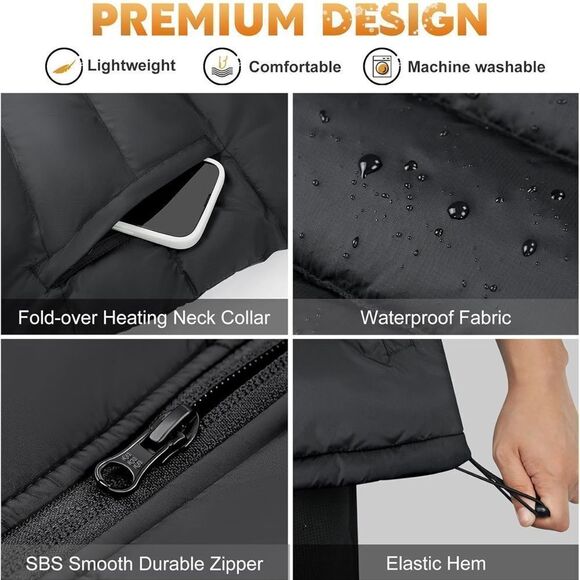 KOVNLO Heated Vest for Men W/Battery Pack Inc, smart Controller NWT SZ M - Picture 4 of 11